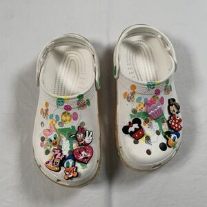 Disney Parks Crocs 50th Anniversary Jibbitz Vault Balloons Florida Clog‎ M5/W7